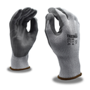 MED Cordova Gloves. Threshold 13-Gauge, Gray HPPE/Steel/Glass Fiber Shell, Gray Polyurethane Palm Coating, ANSI Cut Level A5