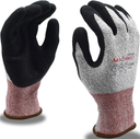 Gloves Machinist 13 Guage HPPE/Glass Fiber Shell, Black Foam Nitrile Coating.CE Cut Level 5