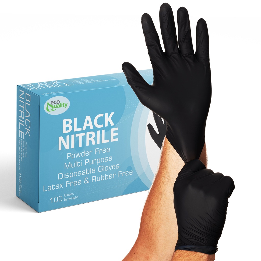 Nitrile Black/Industrial/Powder Free Glove 10BX/CS Medium