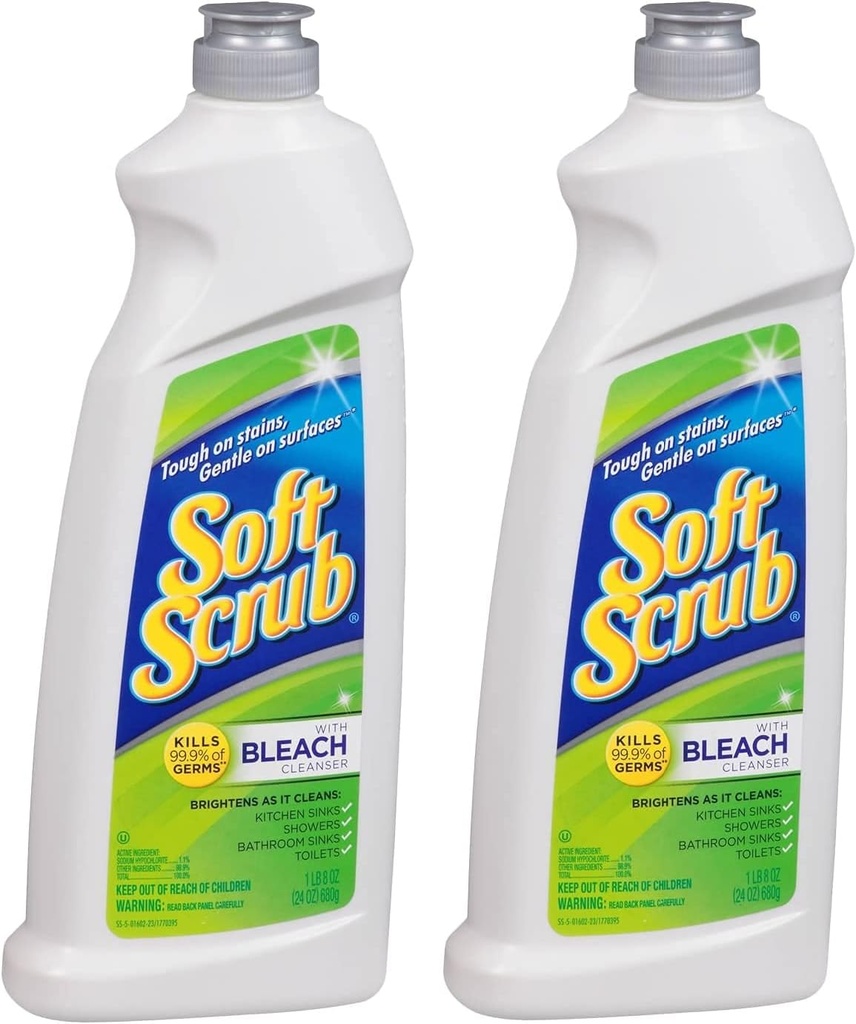 Soft Scrub Cleanser w/Bleach 24oz 9/Case