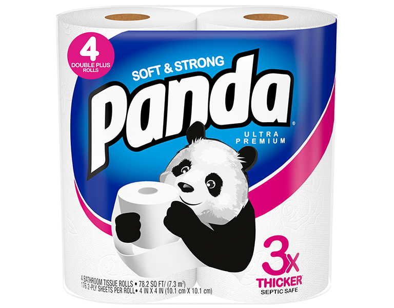 Panda  2Ply Toilet Tissue 6/4 4X4 200Sht