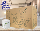 LIVI Bath Tissue 500 Sts 2 Ply. 96 rolls/Case. 4.06" x 3.66" Sheet Size. #21724 ..