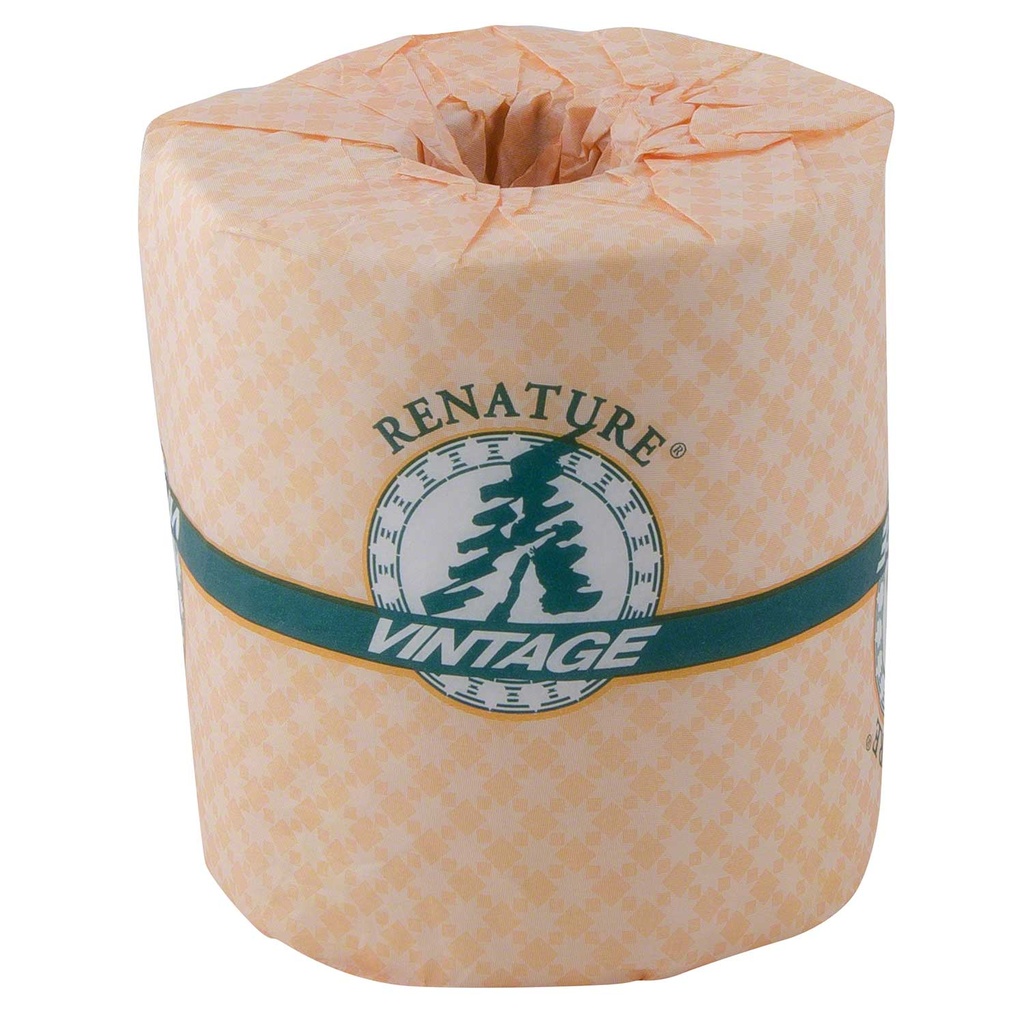 Renature Vintage 2-Ply Toilet Tissue, 420 Sheets/Roll, 96 Rolls/Case