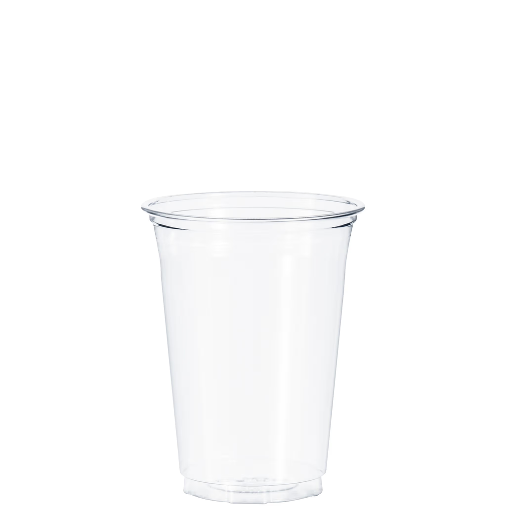 16oz Tall Ribbed Translucent Cup, Lid - 16BL, 1000/Case