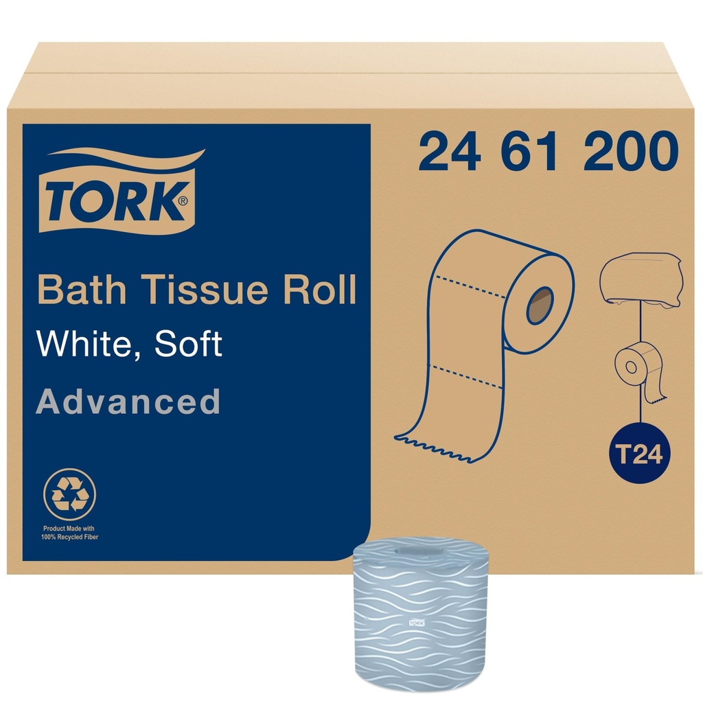 Tork #2461200, Universal Dubl-Nature 2 ply Bath Tissue 500 sheets/RL  80RL/CS. Use dispenser # 55TR or 59TR