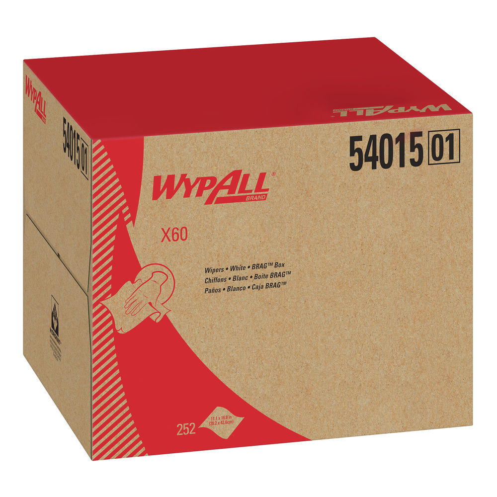 Wypall X60 Wipers, 11.1" x 16.8", 252 Wipers/Carton
