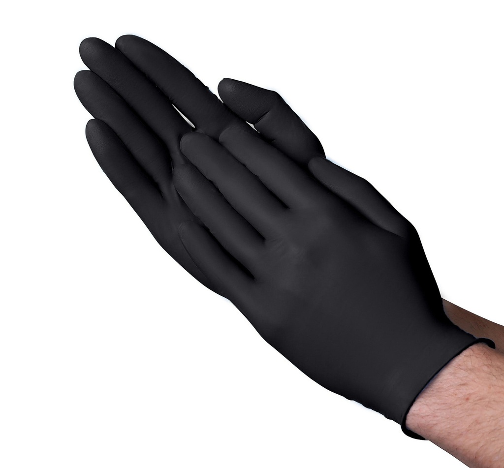 Large, 5 Mil, Exam Grade Black Nitrile Disposable Gloves, 1000/Case, A16A33