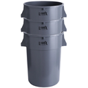 Lavex Janitorial 44 Gallon Gray Round Commercial Trash Can
