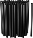 Choice 7 3/4" Jumbo Black Unwrapped Straw - 5000/Case
