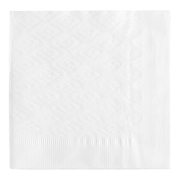 Choice 16" x 16" WrapNap White, 1/4 Fold 2-Ply Dinner Napkin, 3000/Case