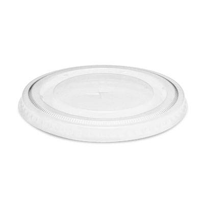 Choice Clear Flat Lid with Straw Slot - 9, 12, 16, 20, and 24 oz. - 1000/Case, #500LFLAT