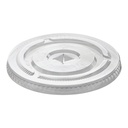 Choice Clear Flat Lid with Straw Slot - 9, 12, 16, 20, and 24 oz. - 1000/Case, #500LFLAT