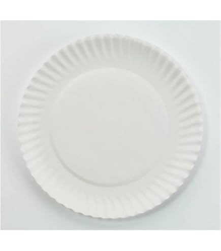 6" AJM Dinnerware Paper Plate Green Label 100 Ct.