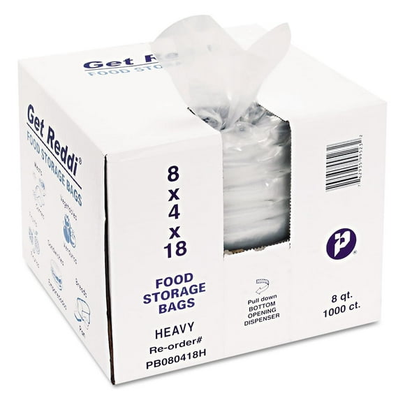 Get Reddi Poly Food Bags 8"x4"x18" 1000/Box