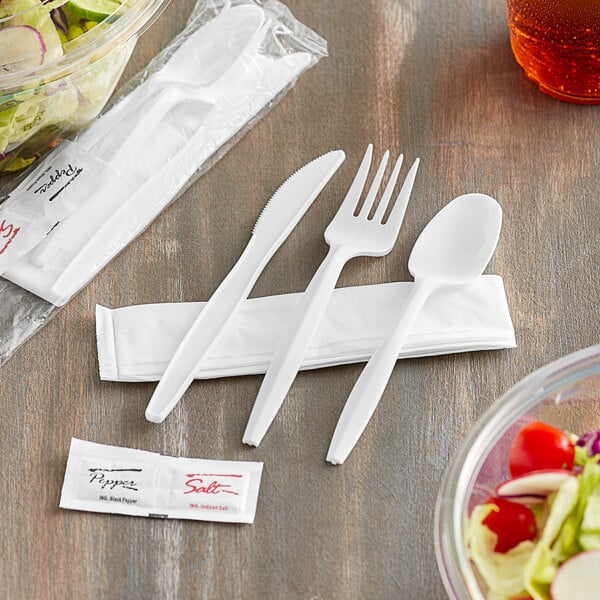 Fork, Knife, Spoon, Salt, Pepper, Napkin 250 / Case, #330WH