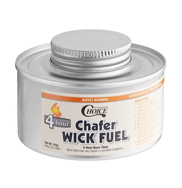 Choice 4 Hour Wick Chafing Dish Fuel with Safety Twist Cap - 24/Case