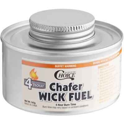 Choice 4 Hour Wick Chafing Dish Fuel with Safety Twist Cap - 24/Case