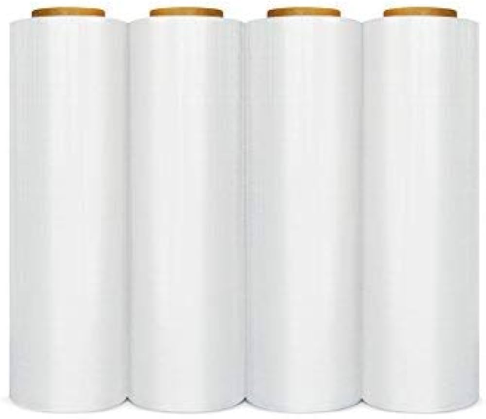 18" x 1000' x 120 Ga. Stretch Film Clear. Hand Grade. 4 Rls/Case, 48 Cse/Pallet. 34.56 lbs/case