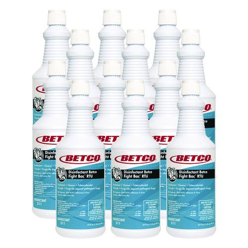 [BET 31112] Betco Fight-Bac RTU Broad Spectrum Disinfectant Cleaner 32 oz bottles 12/CS