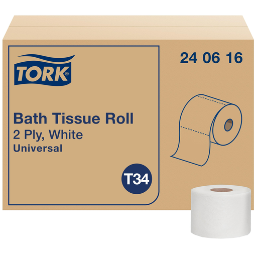 [TORK 240616] (SEPG REF# 855505), Tork 240616, Standard Bath Tissue, 2-Ply, 48 Rolls/Case, 48x616 Sheets,