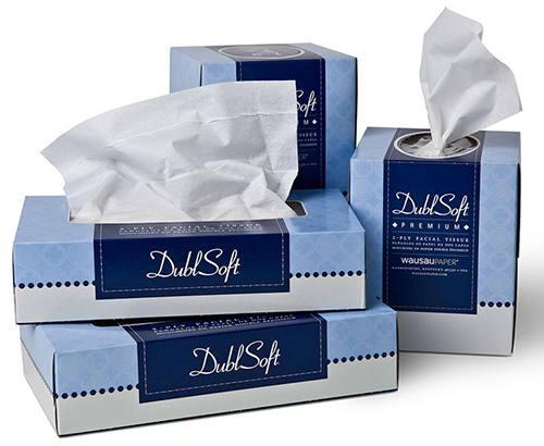 [GCN TF6910A] DublSoft  Facial Tissue Cube Box 2 ply White  8" x 8'