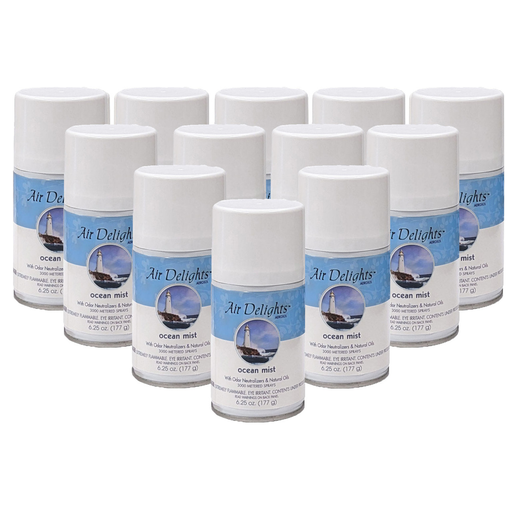 [HU C5178] Premium Metered Air Freshner Refill, Ocean Mist, 12-7oz/Case