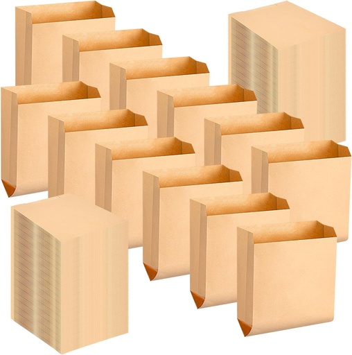 [HU KL] Feminine Napkin Disposable Receptacle Liners, 7.5" x 3" x 10.5", Brown Kraft Waxed Bag, 500/Case