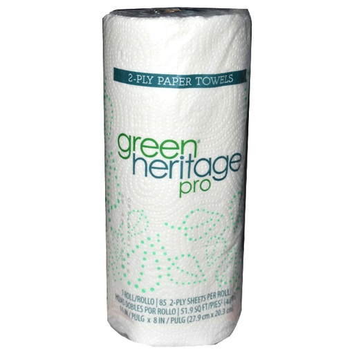[HU 585] Green Heritage Kitchen Roll Towels..85 sheets/roll 30 rolls/case