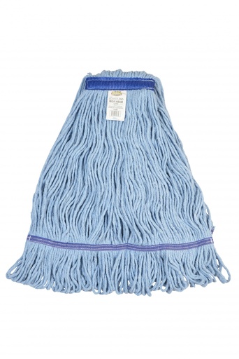 [STAR ASB5MB] STARLINE-Medium, Looped End Wet Mop, Blue, 5" Headband, 4 Ply Blend Cotton/Rayon, 12/Case. ASB5MB