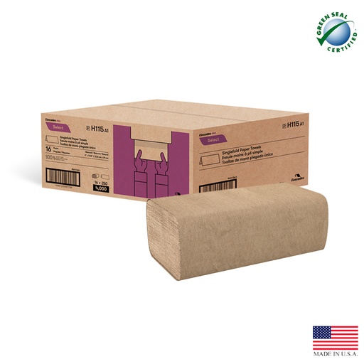 [HU H170] H170 SELECT BLEACHED, MULIT-FOLD TOWEL, 16/250, 4000/CASE ^ 9.1X9.5 GREEN SEAL H170