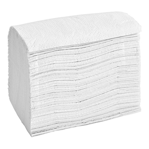 [2122] Just1 Interfold White 6 1/2" x 11" Dispenser Napkin - 6000/Case