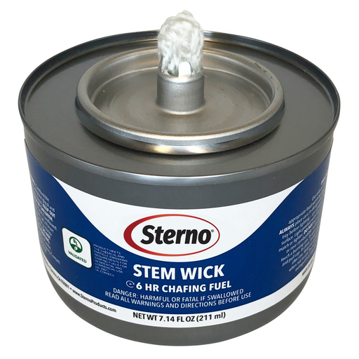 [10102] Sterno Gel Stem Wick Chafing Fuel, 6 Hour Burn 24/Can