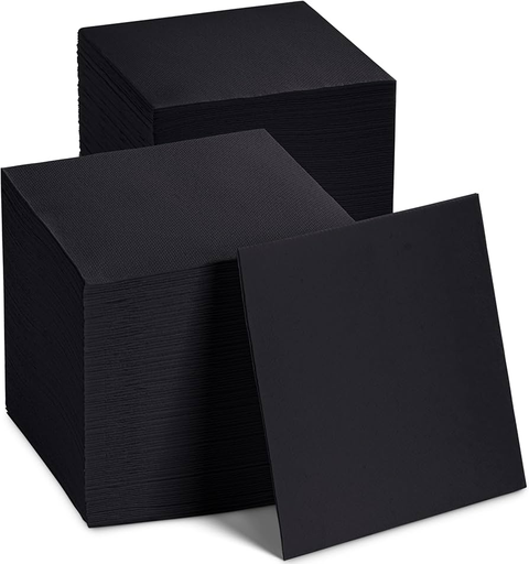 [MCCC D2 Logo Napkin] 10x10 Coctail Napkin, 2-Ply Overall Emboss, Black Paper (Custom Logo)
