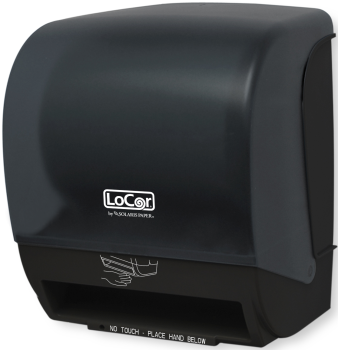 [HU DA235-B] LoCor DA235, Small Space Electronic Battery Operated Roll Towel Dispenser Wave N Dry, Black #235-B