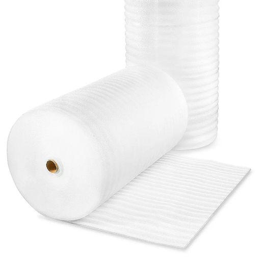 [ICC PE-18-48] 1/8" x 48" x 550' White Roll Foam. Must Be Trimmed to 48". Non-Perf. LTL Rate Class 300