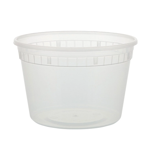 [WEB 128HD16BULK] ChoiceHD 16 oz. Microwavable Translucent Plastic Deli Container - 480/Case