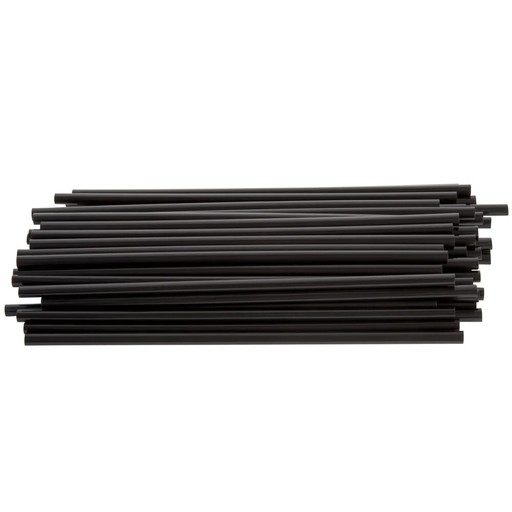 [WEB 485WJ7BK] Choice 7 3/4" Jumbo Black Wrapped Straw - 1200/Case