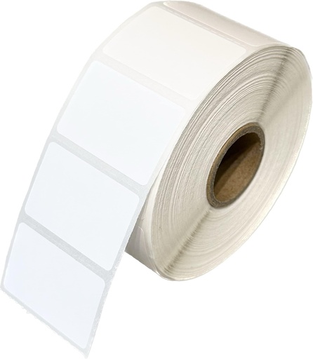 [CB 4015TYS-B3.6M-SM-Roll] 4" x 1.5" BUTT-CUT Label Thermal Transfer with RH25 Hot Melt adhesive, BLACK SENSOR BAR ON BACK FOR SENSING, no matrix on either side non-perfed, 3" core, 3600/roll, 9 rolls/case