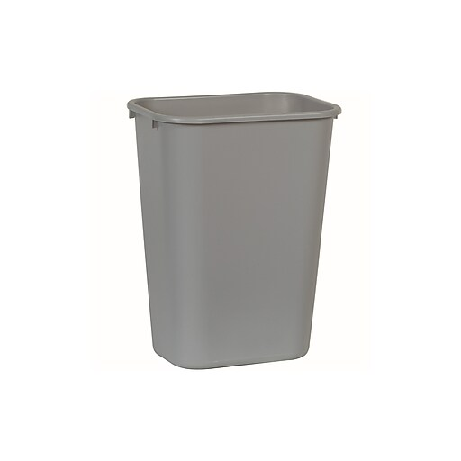 [WEB 690FG2957GY] Rubbermaid FG295700GRAY 41 Qt. / 10.25 Gallon Gray Rectangular Wastebasket / Trash Can